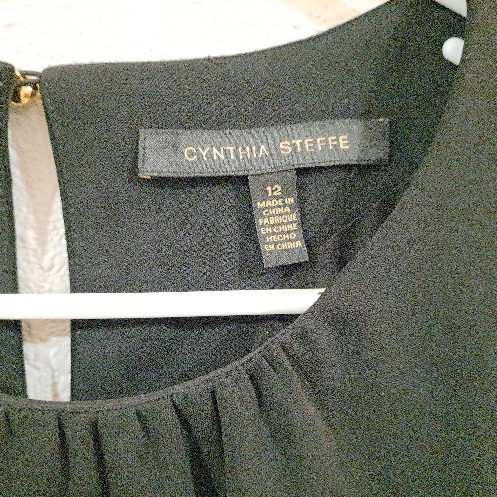 Cynthia Steffe COCKTAIL Black Dress size 12 - Picture 4 of 7